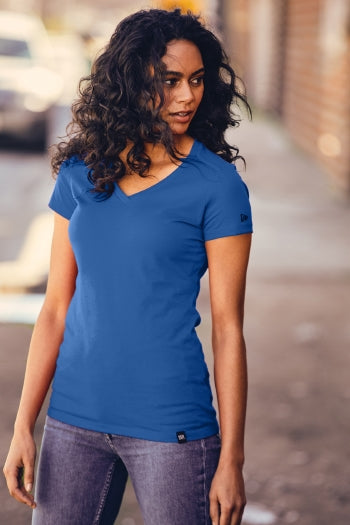 New Era® Ladies Heritage Blend V-Neck Tee. LNEA101