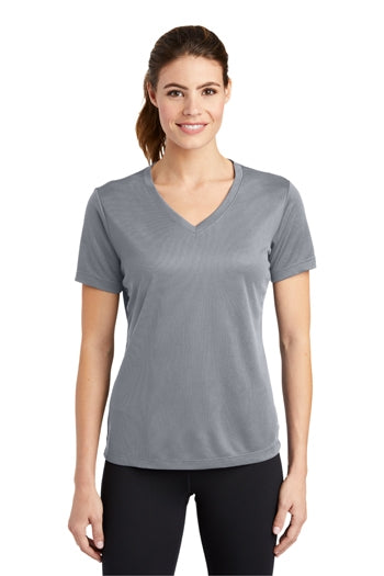 Sport-Tek® Ladies PosiCharge® RacerMesh® V-Neck Tee. LST340