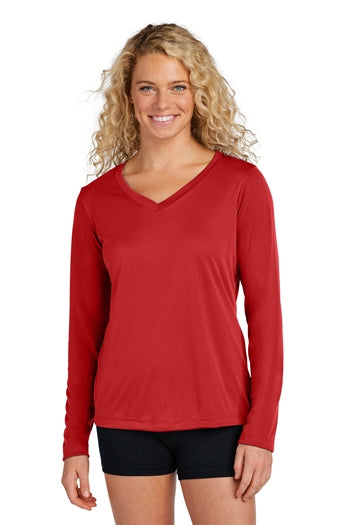 Sport-Tek® Ladies Long Sleeve PosiCharge® Competitor™ V-Neck Tee. LST353LS