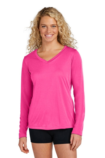 Sport-Tek® Ladies Long Sleeve PosiCharge® Competitor™ V-Neck Tee. LST353LS