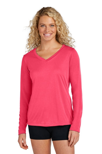 Sport-Tek® Ladies Long Sleeve PosiCharge® Competitor™ V-Neck Tee. LST353LS