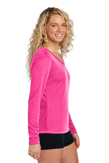 Sport-Tek® Ladies Long Sleeve PosiCharge® Competitor™ V-Neck Tee. LST353LS