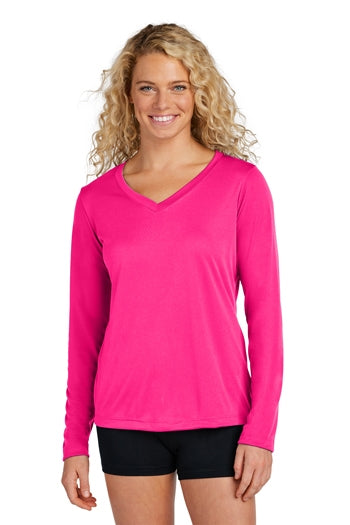 Sport-Tek® Ladies Long Sleeve PosiCharge® Competitor™ V-Neck Tee. LST353LS