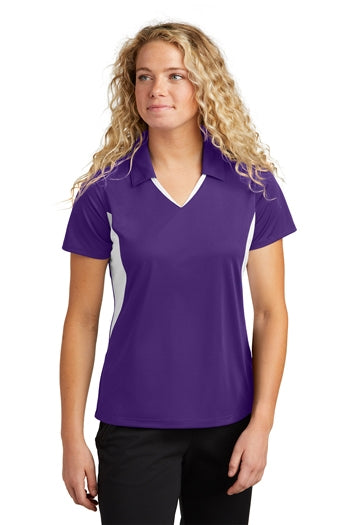 Sport-Tek - Ladies Side Blocked Micropique Sport-Wick Polo. LST655