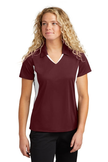 Sport-Tek - Ladies Side Blocked Micropique Sport-Wick Polo. LST655