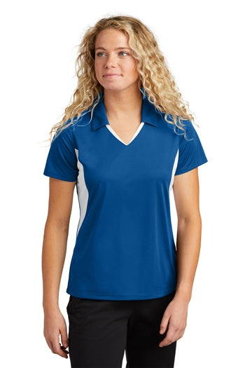 Sport-Tek - Ladies Side Blocked Micropique Sport-Wick Polo. LST655