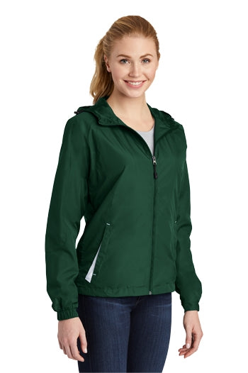 Sport-Tek - Ladies Colorblock Hooded Jacket. LST76