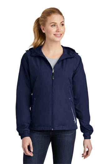 Sport-Tek - Ladies Colorblock Hooded Jacket. LST76