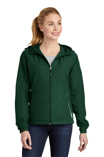 Sport-Tek - Ladies Colorblock Hooded Jacket. LST76