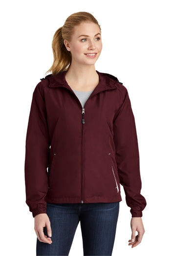Sport-Tek - Ladies Colorblock Hooded Jacket. LST76