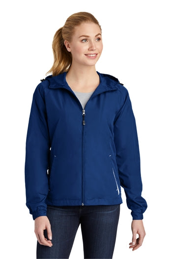 Sport-Tek - Ladies Colorblock Hooded Jacket. LST76