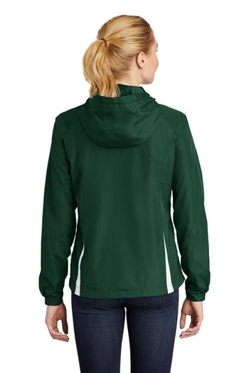 Sport-Tek - Ladies Colorblock Hooded Jacket. LST76
