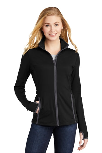 Sport-Tek - Ladies Sport-Wick® Stretch Contrast Full-Zip Jacket. LST853