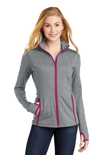 Sport-Tek - Ladies Sport-Wick® Stretch Contrast Full-Zip Jacket. LST853