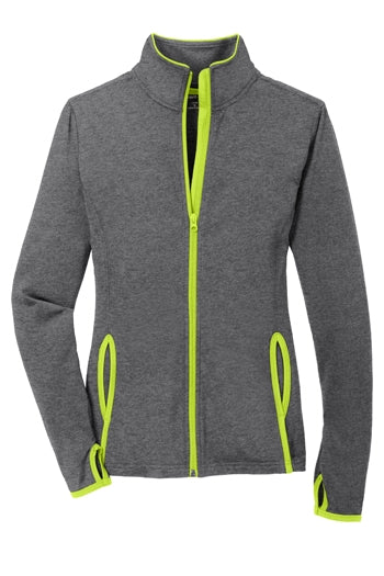 Sport-Tek - Ladies Sport-Wick® Stretch Contrast Full-Zip Jacket. LST853