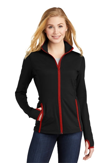 Sport-Tek - Ladies Sport-Wick® Stretch Contrast Full-Zip Jacket. LST853