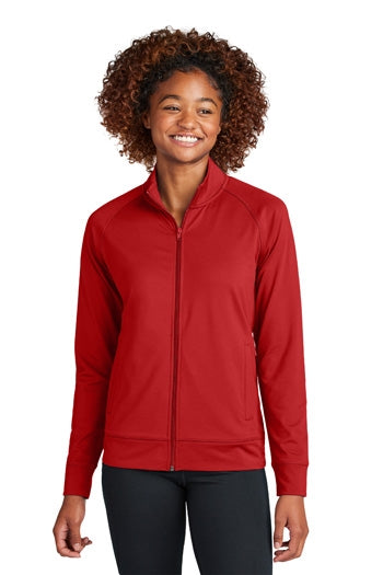 Sport-Tek - Women's Sport-Wick® Stretch Full-Zip Cadet Jacket. LST857