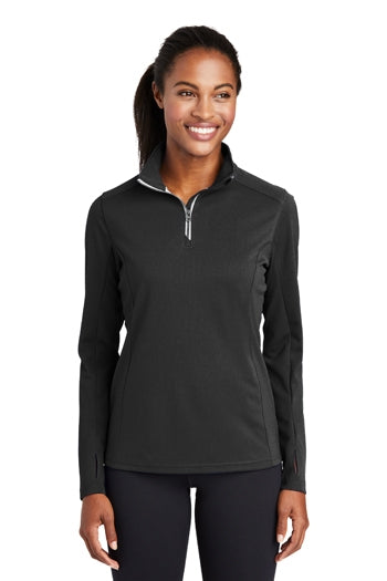 Sport-Tek - Ladies Sport-Wick® Textured 1/4-Zip Pullover. LST860