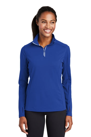 Sport-Tek - Ladies Sport-Wick® Textured 1/4-Zip Pullover. LST860