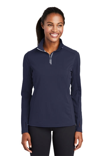 Sport-Tek - Ladies Sport-Wick® Textured 1/4-Zip Pullover. LST860