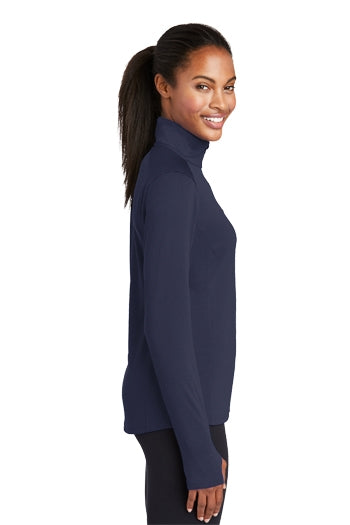 Sport-Tek - Ladies Sport-Wick® Textured 1/4-Zip Pullover. LST860