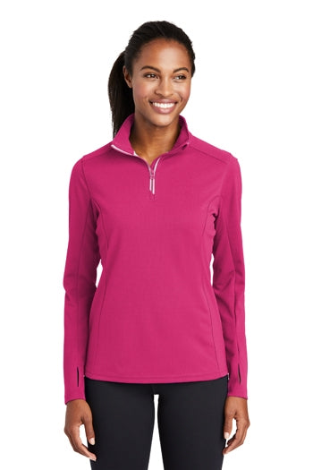 Sport-Tek - Ladies Sport-Wick® Textured 1/4-Zip Pullover. LST860
