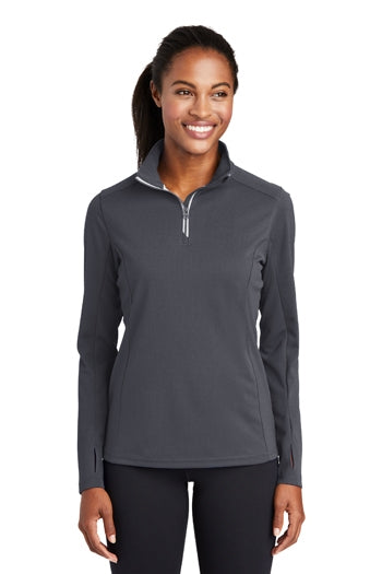 Sport-Tek - Ladies Sport-Wick® Textured 1/4-Zip Pullover. LST860