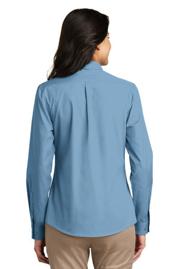 Port Authority - Ladies Long Sleeve Carefree Poplin Shirt. LW100