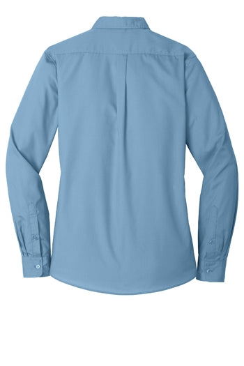 Port Authority - Ladies Long Sleeve Carefree Poplin Shirt. LW100