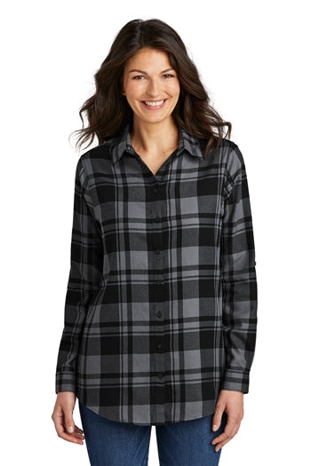 Port Authority - Ladies Plaid Flannel Tunic. LW668