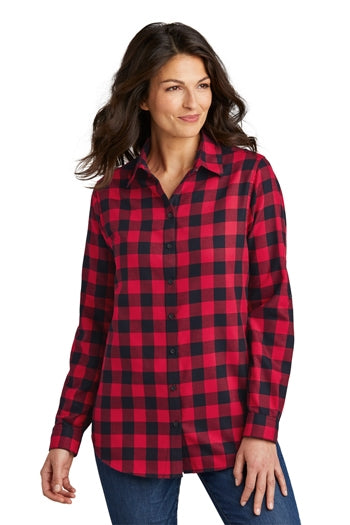 Port Authority - Ladies Plaid Flannel Tunic. LW668