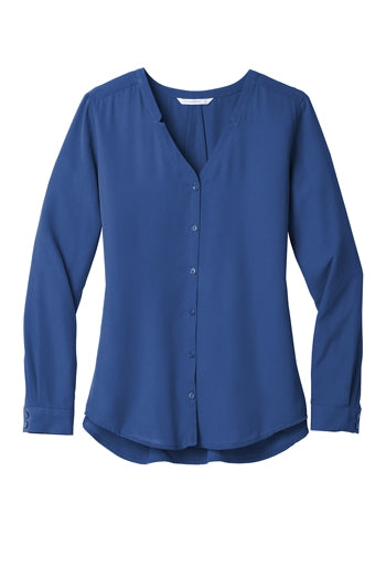 Port Authority - Ladies Long Sleeve Button-Front Blouse. LW700