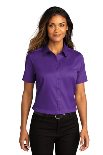 Port Authority - Ladies Short Sleeve SuperPro React ™ Twill Shirt. LW809