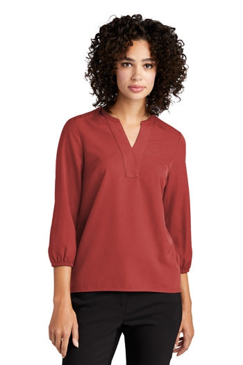 Mercer+Mettle® - Women's Stretch Crepe 3/4-Sleeve Blouse. MM2011