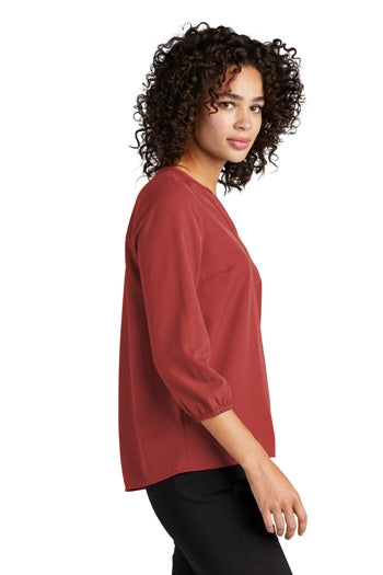Mercer+Mettle® - Women's Stretch Crepe 3/4-Sleeve Blouse. MM2011