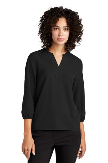 Mercer+Mettle® - Women's Stretch Crepe 3/4-Sleeve Blouse. MM2011