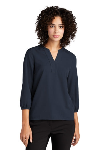 Mercer+Mettle® - Women's Stretch Crepe 3/4-Sleeve Blouse. MM2011