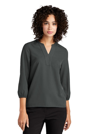 Mercer+Mettle® - Women's Stretch Crepe 3/4-Sleeve Blouse. MM2011