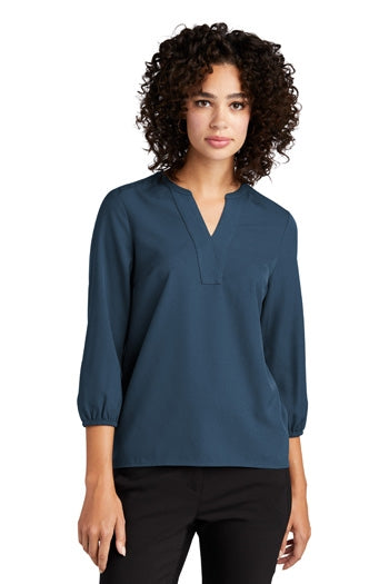Mercer+Mettle® - Women's Stretch Crepe 3/4-Sleeve Blouse. MM2011