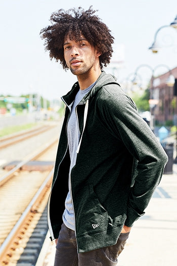 New Era® Sueded Cotton Full-Zip Hoodie. SAN-NEA122