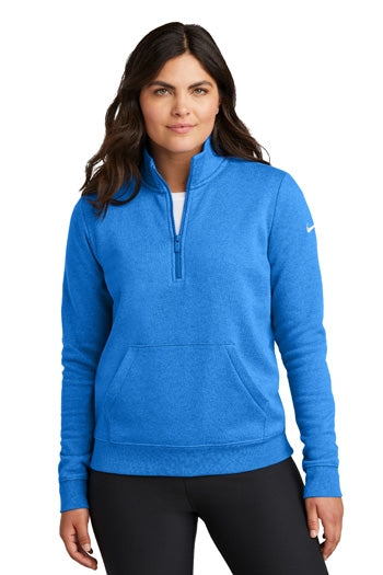 Nike - Women's Club Fleece Sleeve Swoosh 1/2-Zip. NKDX6720
