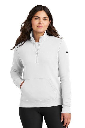 Nike - Women's Club Fleece Sleeve Swoosh 1/2-Zip. NKDX6720