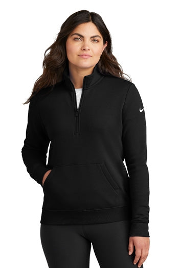 Nike - Women's Club Fleece Sleeve Swoosh 1/2-Zip. NKDX6720