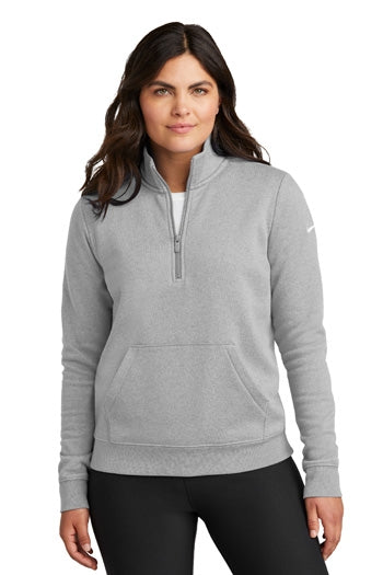 Nike - Women's Club Fleece Sleeve Swoosh 1/2-Zip. NKDX6720