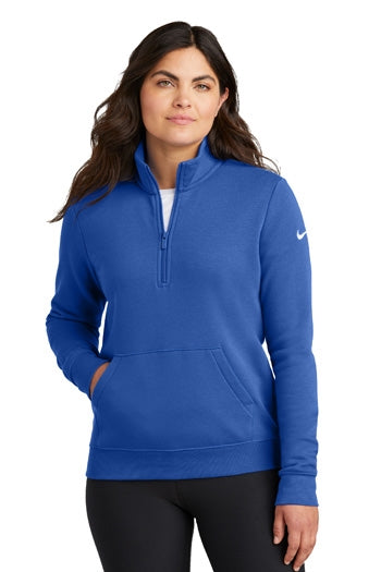 Nike - Women's Club Fleece Sleeve Swoosh 1/2-Zip. NKDX6720