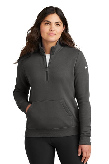 Nike - Women's Club Fleece Sleeve Swoosh 1/2-Zip. NKDX6720
