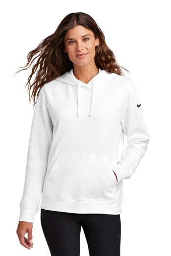 Nike - Women's Club Fleece Sleeve Swoosh Pullover Hoodie. NKFD9889