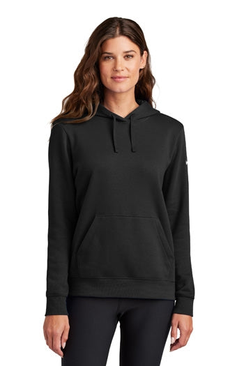 Nike - Women's Club Fleece Sleeve Swoosh Pullover Hoodie. NKFD9889