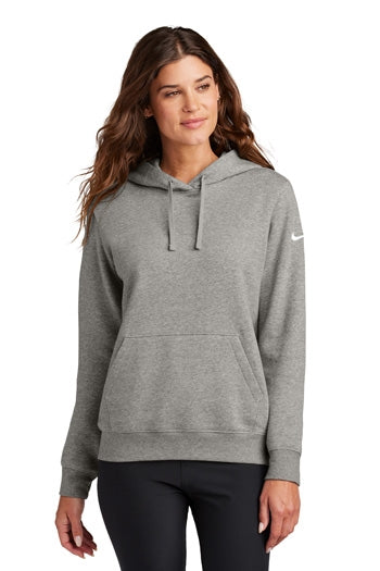 Nike - Women's Club Fleece Sleeve Swoosh Pullover Hoodie. NKFD9889