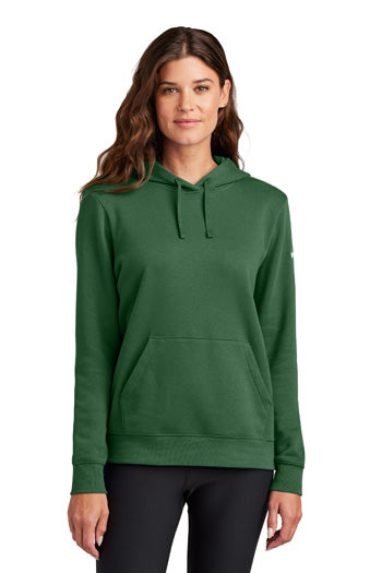 Nike - Women's Club Fleece Sleeve Swoosh Pullover Hoodie. NKFD9889